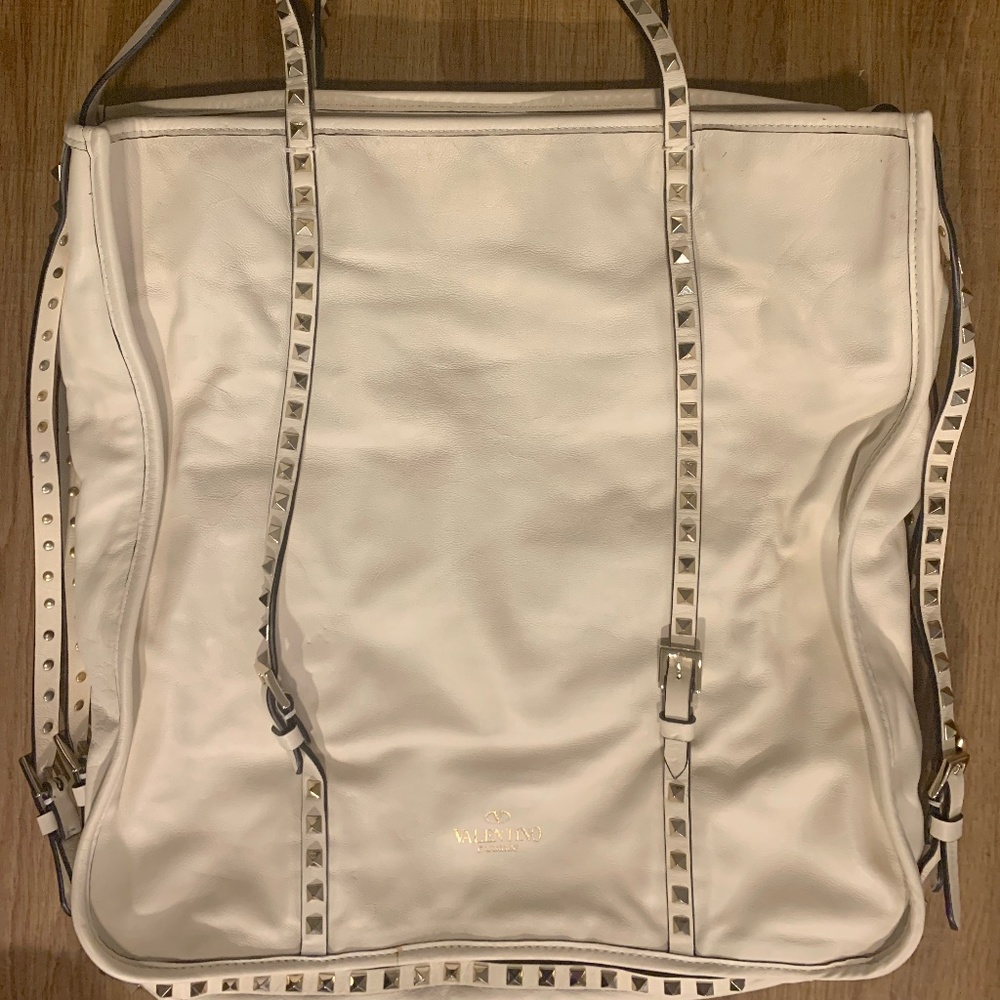 White Valentino Tote Bag